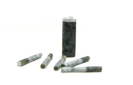 Cigarettes & Lighter / 2017 / .25 x 3 (x5) / 3 x 1 x .75 in. / soapstone