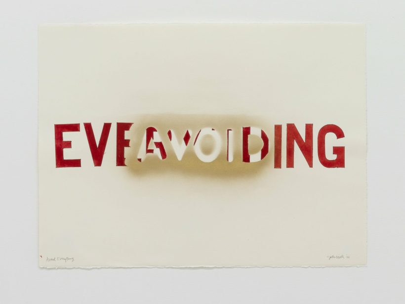 Avoid Everything | 2021 | mixed media on paper | 22 x 30 in.