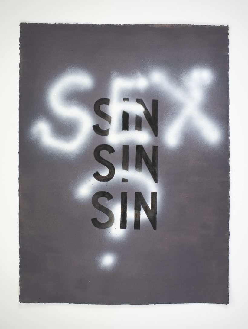 Sin | 2022 | mixed media on paper | 22 x 30 in.
