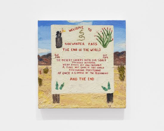 PATRICK DUNFORD | Welcome to Sidewinder Pass | 2019 -2023 | 14 x 14 in. | oil on canvas